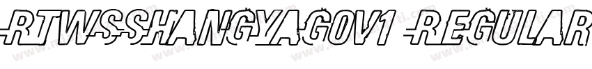 RTWSShangYaGOv1 Regular字体字体转换